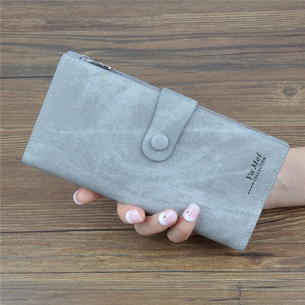 Dame Denim Long Wallet Hasp Purse 10 Card Holder 5.5 Tommers Phone Bags For Iphone Huawei