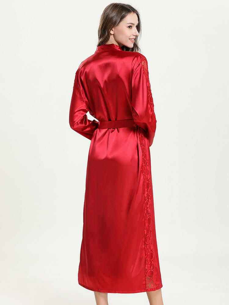 Hot Silky Spaghetti Straps Backless With Robe 2-piece Nightgown