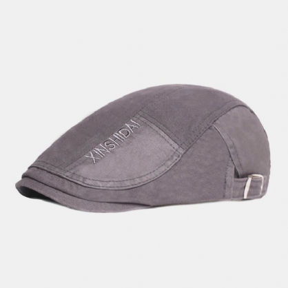 Menn Bomull Patchwork Farge Avslappet Mote Solskinn Flat Hat Forward Hat Beret Hat