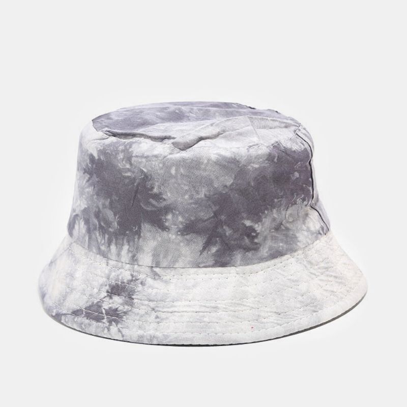 Tie-dye Blekkmaleri Mønster Fisherman Hat Dobbeltsidig Bassenghatt Sun Hat Bucket Hat