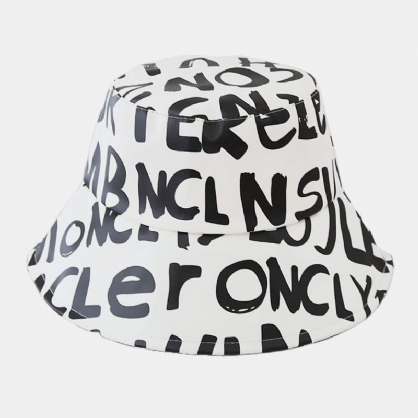 Unisex Bomullstrykt Mønster Avslappet Hip-hop Sunshade Bucket Hat