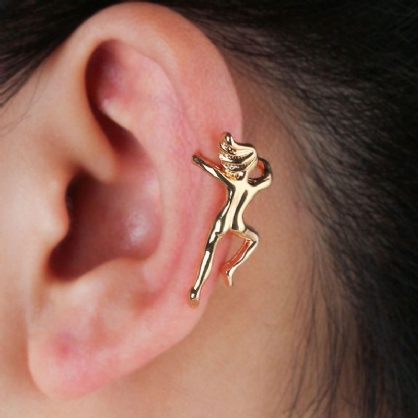 Morsom Figur Gymnast Menneskelig Ørering Ingen Piercing Ørepynt Trendy Øreringer For Kvinner