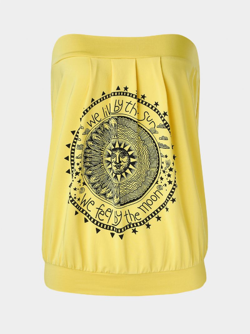 Kvinner Casual Tribal Print Stroppeløs Ermeløs Cami