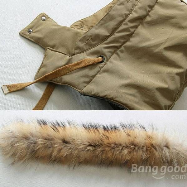 Mens Kvalitet Horn Buckle Hette Varm Lang Dunjakkefrakk