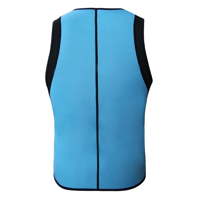 Herre Plus Størrelse Godt Absorberende Slankende Kompresjon Body Shaper Patchwork Svette Tank Topp Undertrøye