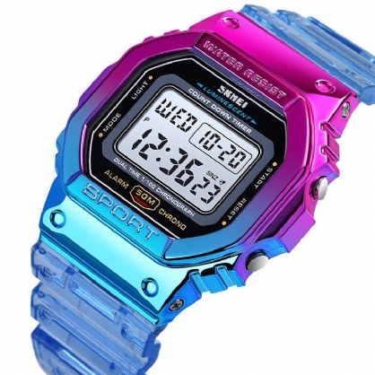 1622 Blendende Kvinners Digitale Klokke Fasjonable Alarmkronograf Sport Armbåndsur