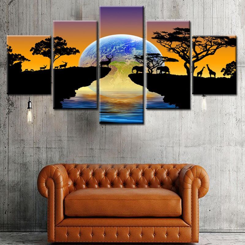 5 Stk Set Star Modern Canvas Print Paintings Unframed Wall Art Pictures Home Decor