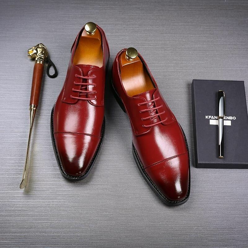 Menn Mikrofiber Lær Kjole Sko Casual Business Oxfords