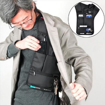 Hidden Oxter Invisible Crossboby Bag Multifunksjonell Innbruddssikker Oppbevaringspose