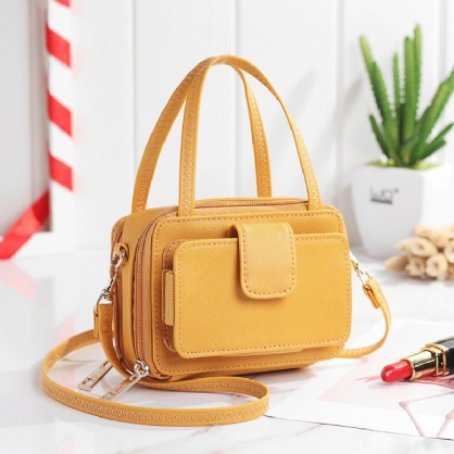 Kvinner Firkantede 6 Kortholder Telefonveske Lett Crossbody-veske Med Flere Lommer
